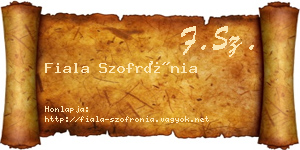 Fiala Szofrónia névjegykártya